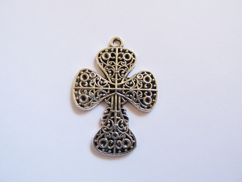 (image for) Cross antique silver pendant #HU14-02